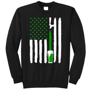 Green Beer American Flag St PatrickS Day Sweatshirt