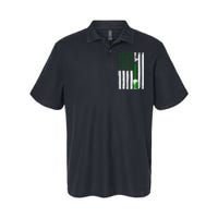 Green Beer American Flag St PatrickS Day Softstyle Adult Sport Polo