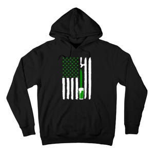 Green Beer American Flag St PatrickS Day Tall Hoodie