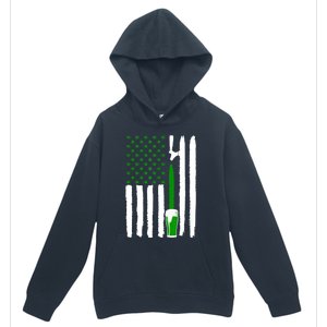 Green Beer American Flag St PatrickS Day Urban Pullover Hoodie