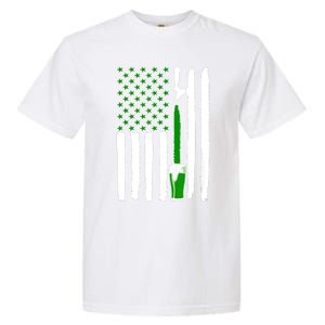 Green Beer American Flag St PatrickS Day Garment-Dyed Heavyweight T-Shirt