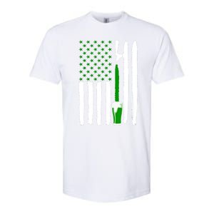 Green Beer American Flag St PatrickS Day Softstyle CVC T-Shirt