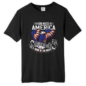 God Bless America Eagle | Land Of The Free Home Of The Brave Tall Fusion ChromaSoft Performance T-Shirt