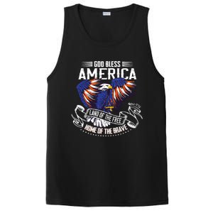 God Bless America Eagle | Land Of The Free Home Of The Brave PosiCharge Competitor Tank