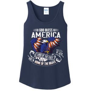 God Bless America Eagle | Land Of The Free Home Of The Brave Ladies Essential Tank