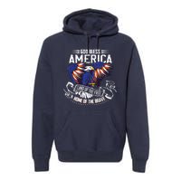 God Bless America Eagle | Land Of The Free Home Of The Brave Premium Hoodie