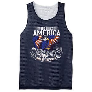 God Bless America Eagle | Land Of The Free Home Of The Brave Mesh Reversible Basketball Jersey Tank