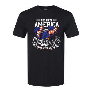 God Bless America Eagle | Land Of The Free Home Of The Brave Softstyle CVC T-Shirt