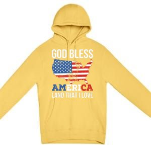 God Bless America Land That I Love Usa 4th Of July Gift Premium Pullover Hoodie