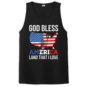 God Bless America Land That I Love Usa 4th Of July Gift PosiCharge Competitor Tank