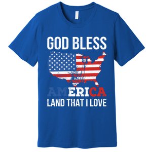 God Bless America Land That I Love Usa 4th Of July Gift Premium T-Shirt