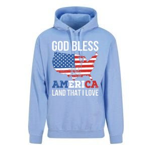 God Bless America Land That I Love Usa 4th Of July Gift Unisex Surf Hoodie