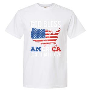 God Bless America Land That I Love Usa 4th Of July Gift Garment-Dyed Heavyweight T-Shirt