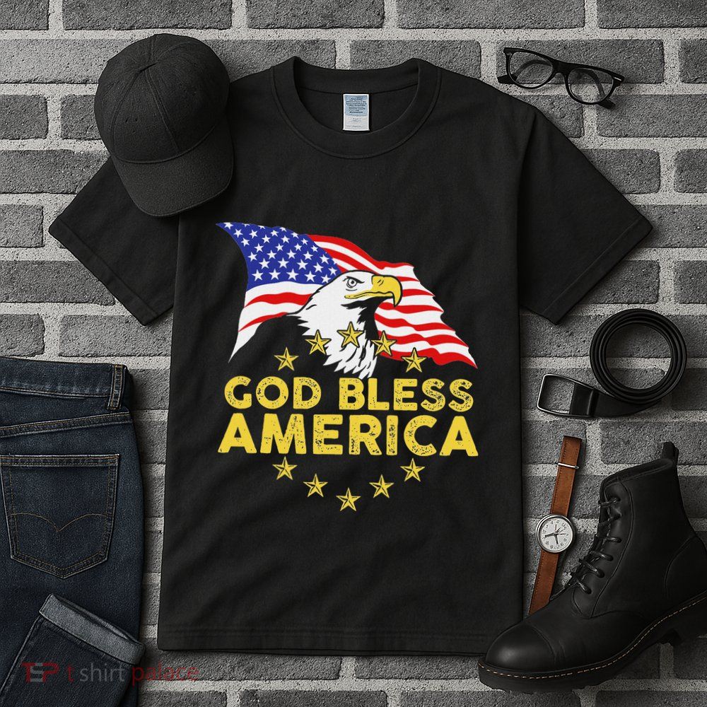 God Bless America Patriotic Bald Eagle United States Tall T-Shirt