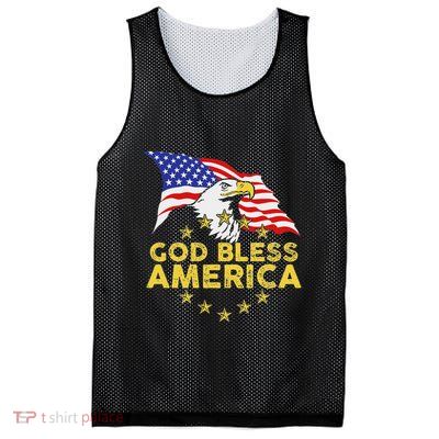 God Bless America Patriotic Bald Eagle United States Mesh Reversible Basketball Jersey Tank