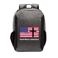 God Bless America Patriotic Flag With Cross Vector Backpack
