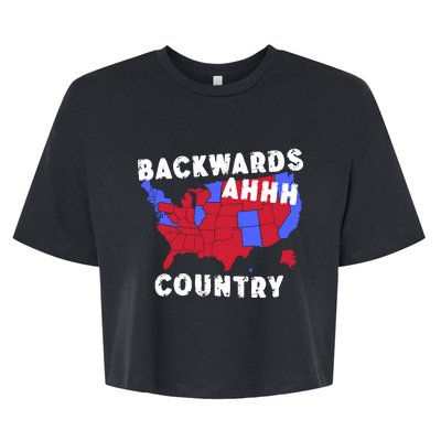 Gotfunny Backwards Ahhh Country Bella+Canvas Jersey Crop Tee