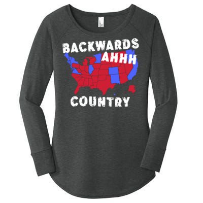 Gotfunny Backwards Ahhh Country Women's Perfect Tri Tunic Long Sleeve Shirt