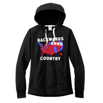 Gotfunny Backwards Ahhh Country Women's Fleece Hoodie