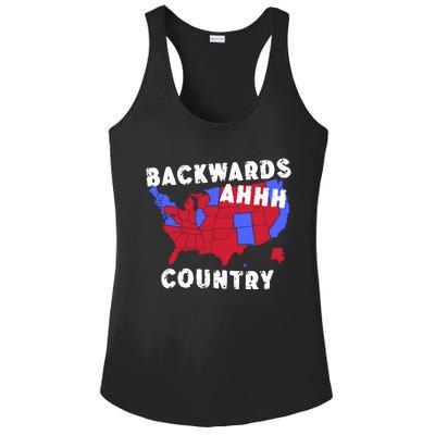 Gotfunny Backwards Ahhh Country Ladies PosiCharge Competitor Racerback Tank