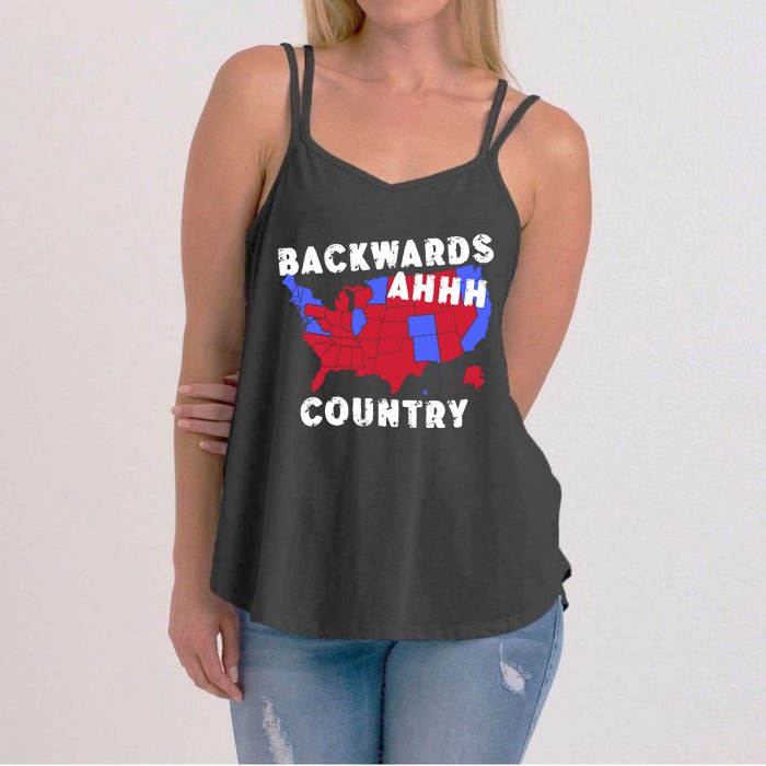 Gotfunny Backwards Ahhh Country Women's Strappy Tank