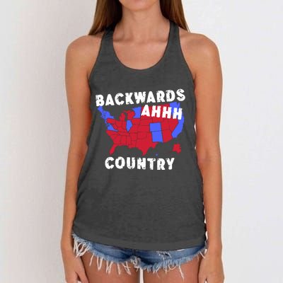 Gotfunny Backwards Ahhh Country Women's Knotted Racerback Tank