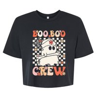 Groovy Boo Boo Crew Nurse Ghost Paramedic EMT EMS Halloween Bella+Canvas Jersey Crop Tee