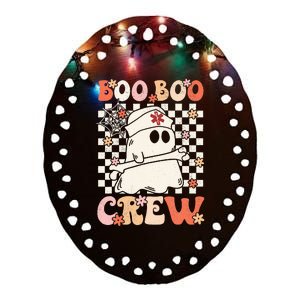 Groovy Boo Boo Crew Nurse Ghost Paramedic EMT EMS Halloween Ceramic Oval Ornament