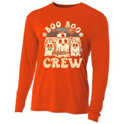 Groovy Boo Boo Crew Nurse Funny Ghost Halloween Nurse Cool Gift Cooling Performance Long Sleeve Crew