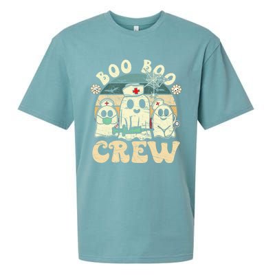 Groovy Boo Boo Crew Nurse Funny Ghost Halloween Nurse Cool Gift Sueded Cloud Jersey T-Shirt