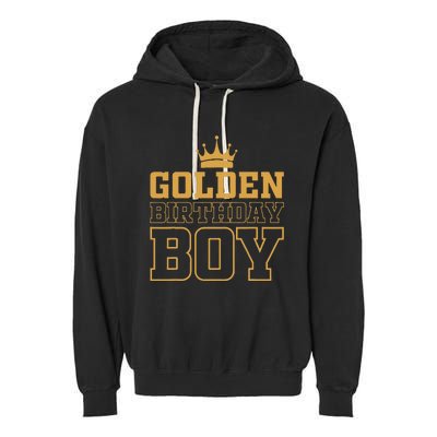 Golden Birthday Boy Birthday Party Decoration Garment-Dyed Fleece Hoodie