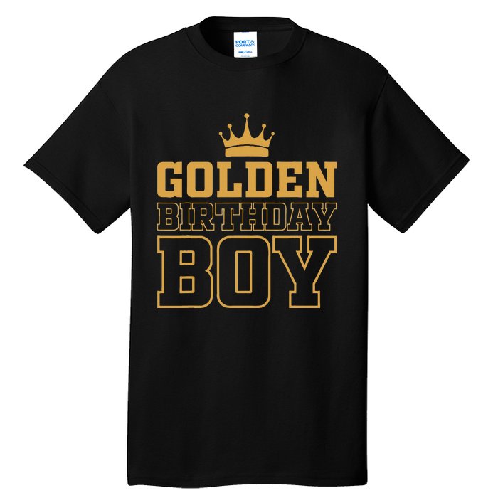 Golden Birthday Boy Birthday Party Decoration Tall T-Shirt