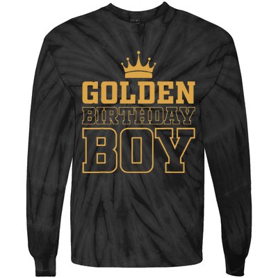 Golden Birthday Boy Birthday Party Decoration Tie-Dye Long Sleeve Shirt