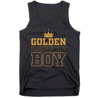 Golden Birthday Boy Birthday Party Decoration Tank Top