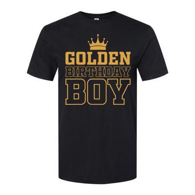 Golden Birthday Boy Birthday Party Decoration Softstyle CVC T-Shirt