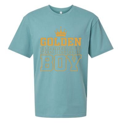 Golden Birthday Boy Birthday Party Decoration Sueded Cloud Jersey T-Shirt