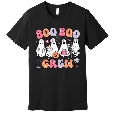 Groovy Boo Boo Crew Nurse Funny Ghost Women Halloween Nurse Premium T-Shirt