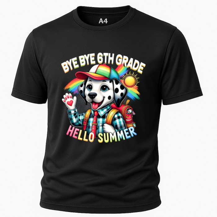 Graduation Bye Bye 6th Grade Hello 7th Grade Hello Summer Gift Cooling Performance Crew T-Shirt