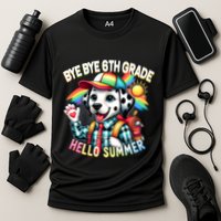 Graduation Bye Bye 6th Grade Hello 7th Grade Hello Summer Gift Cooling Performance Crew T-Shirt