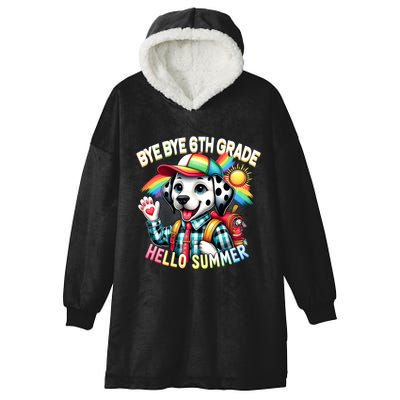 Graduation Bye Bye 6th Grade Hello 7th Grade Hello Summer Gift Hooded Wearable Blanket