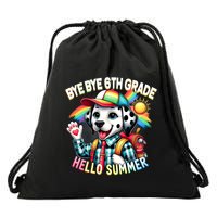 Graduation Bye Bye 6th Grade Hello 7th Grade Hello Summer Gift Drawstring Bag