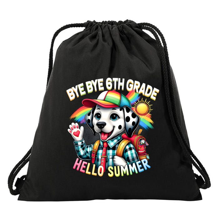 Graduation Bye Bye 6th Grade Hello 7th Grade Hello Summer Gift Drawstring Bag