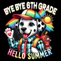 Graduation Bye Bye 6th Grade Hello 7th Grade Hello Summer Gift Flat Bill Trucker Hat