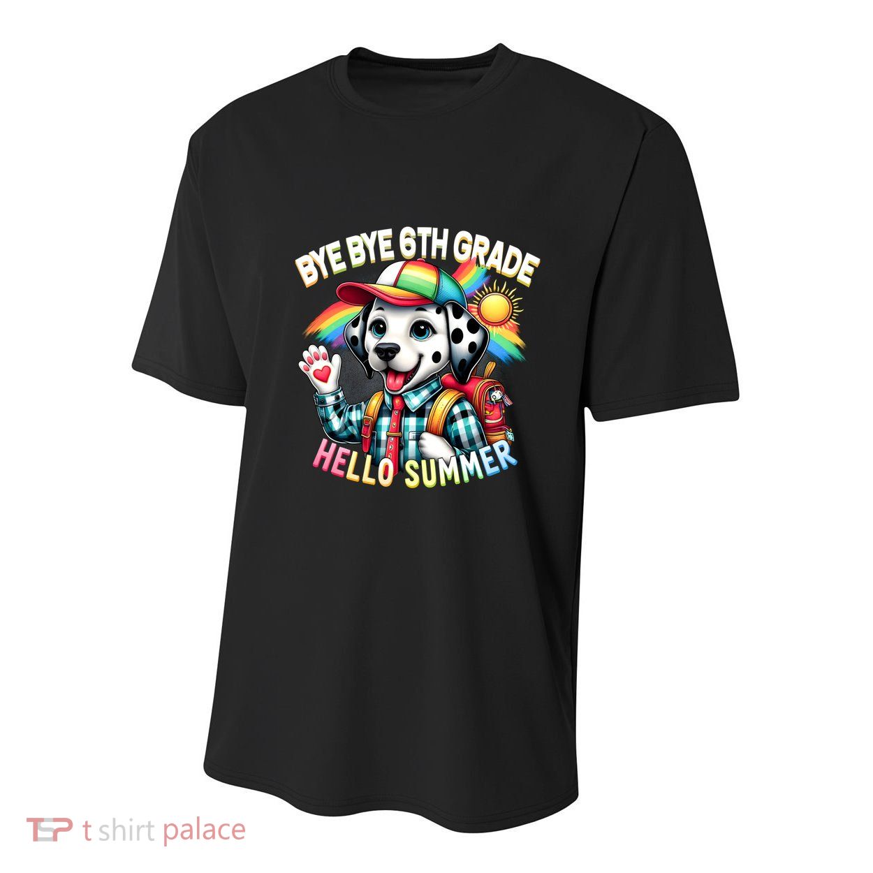Graduation Bye Bye 6th Grade Hello 7th Grade Hello Summer Gift Youth Performance Sprint T-Shirt