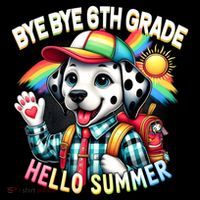 Graduation Bye Bye 6th Grade Hello 7th Grade Hello Summer Gift Youth Performance Sprint T-Shirt