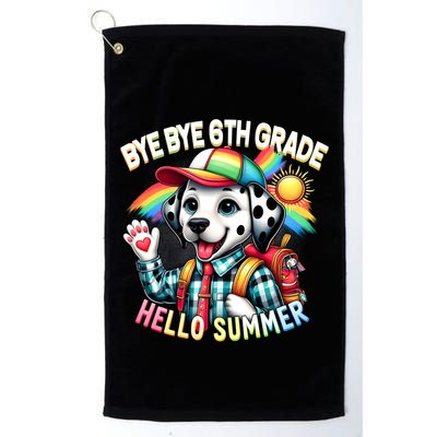 Graduation Bye Bye 6th Grade Hello 7th Grade Hello Summer Gift Golf Towel