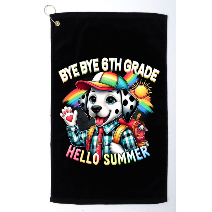 Graduation Bye Bye 6th Grade Hello 7th Grade Hello Summer Gift Golf Towel