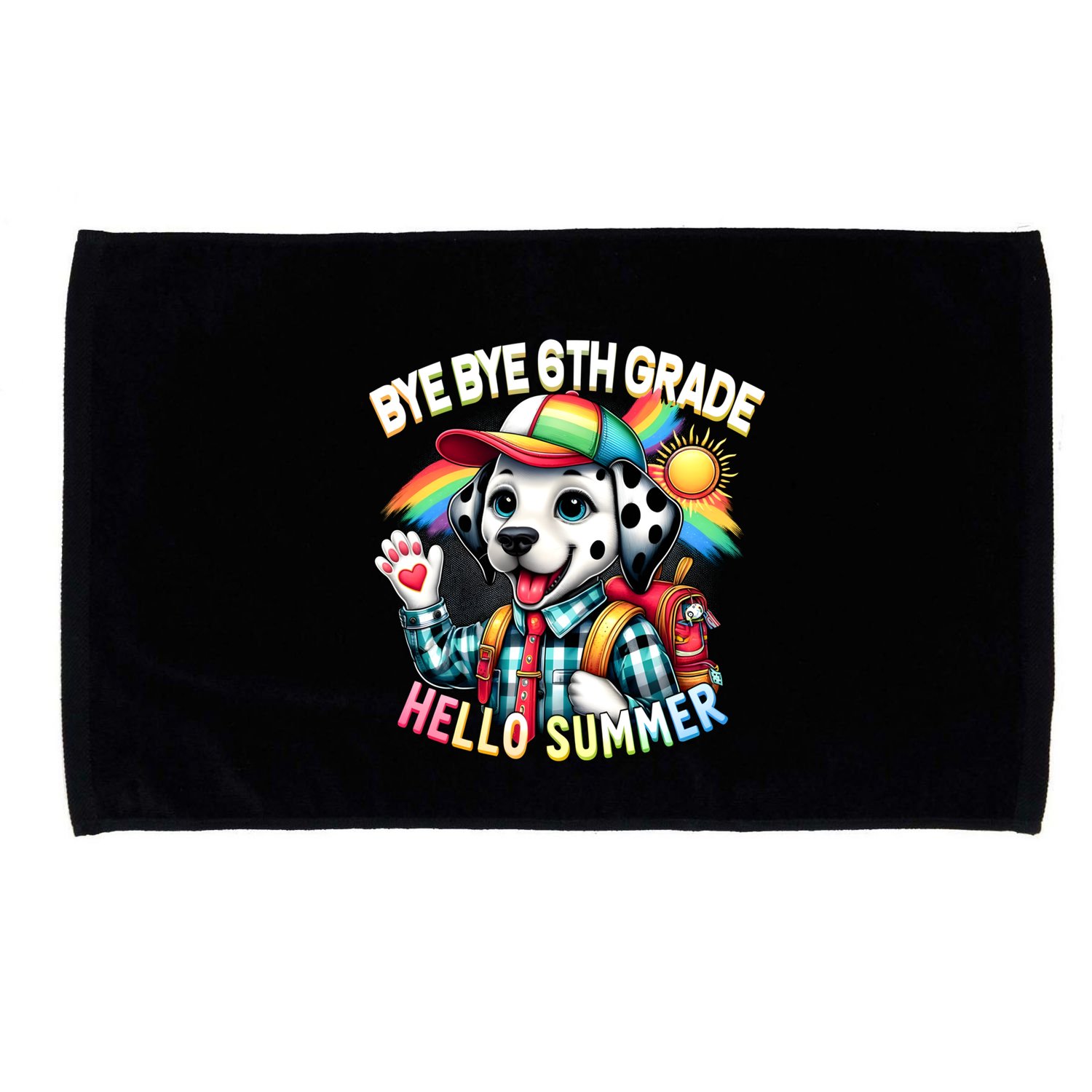 Graduation Bye Bye 6th Grade Hello 7th Grade Hello Summer Gift Microfiber Hand Towel