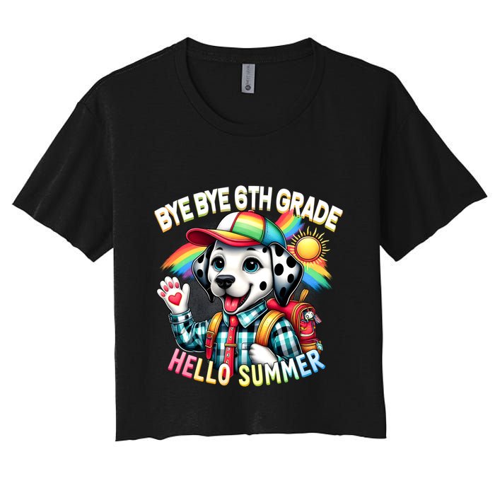 Graduation Bye Bye 6th Grade Hello 7th Grade Hello Summer Gift Crop Top