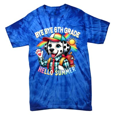 Graduation Bye Bye 6th Grade Hello 7th Grade Hello Summer Gift Tie-Dye T-Shirt